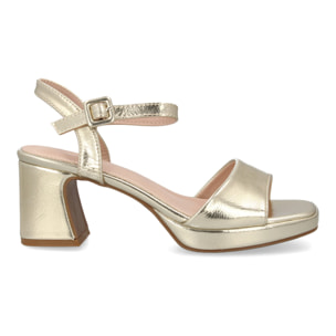 Sandalia tacón ancho plataforma elegante para mujer