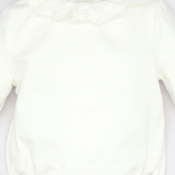 CAMISETA BODY TIRA BORDADA BLANCO