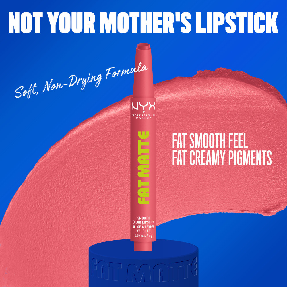 NYX Professional Makeup Fat Matte Rouge à Lèvres Mat Crémeux Pink Puff