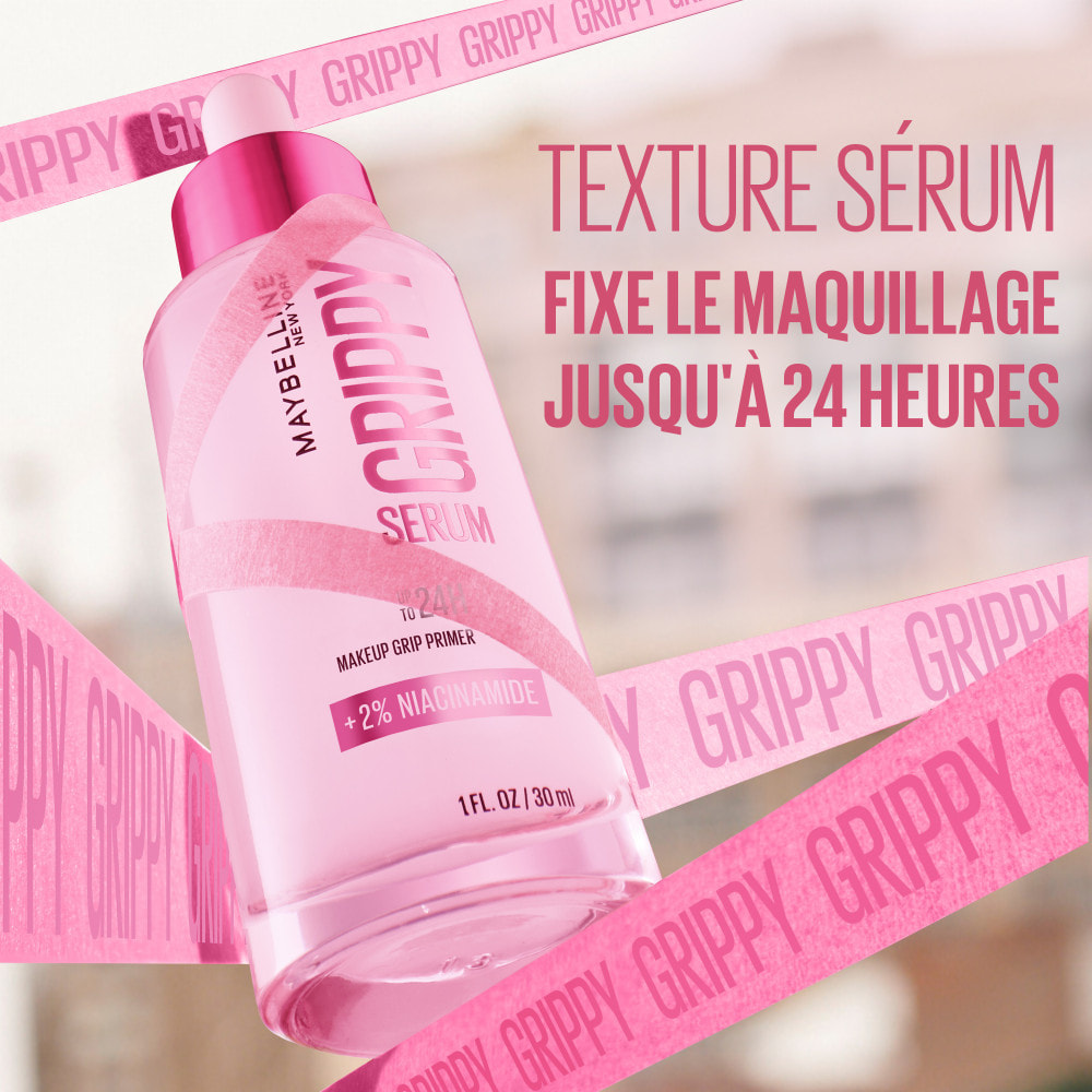 Maybelline New York Grippy Serum - Base perfectrice de teint - enrichie en niacinamide et aloe vera - 30 ml