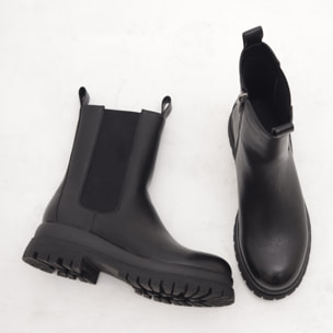 STIVALETTO ELASTICO E ZIP NERO