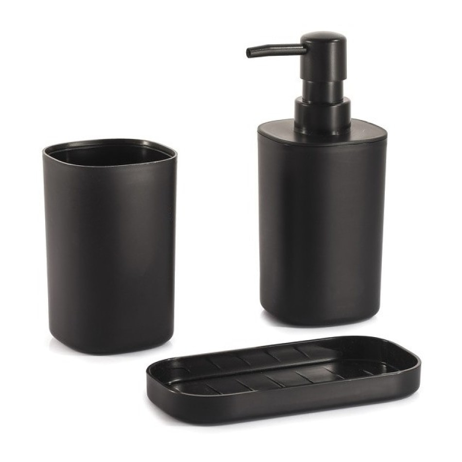 Ensemble 3 accessoires de salle de bain LONA Noir MSV