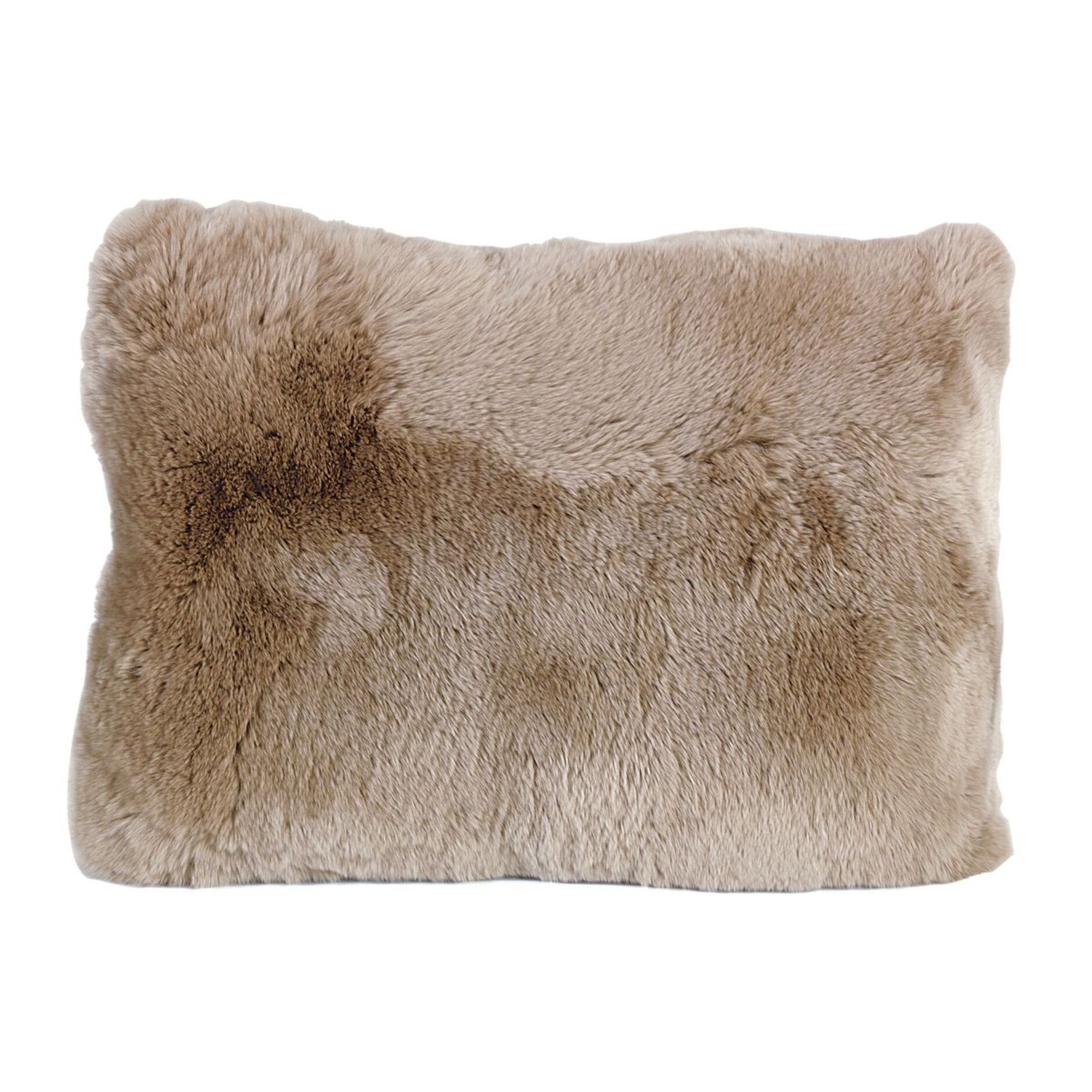 Coussin en rex rabbit beige 30x40cm