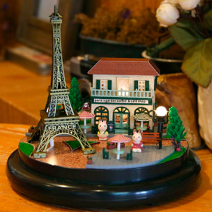 Maqueta miniatura 3D París romántico 14x14x13,7 cm.