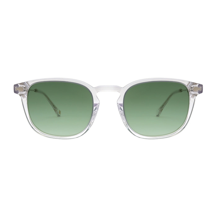 Occhiali da sole OCEAN CLASSIC4 - montatura bianca trasparente con lenti G15 verdi sfumate