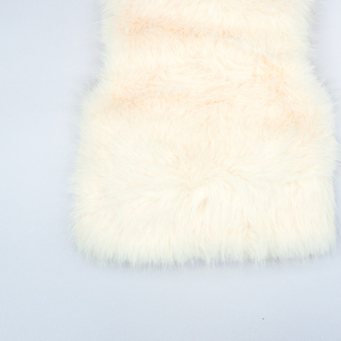 CHALECO PELO LARGO ROSA