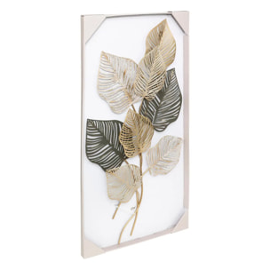 Déco murale Nadia métal doré noir 100x53cm