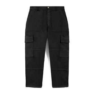 Pantaloni cargo in navetta gamba straight lunghezza cropped