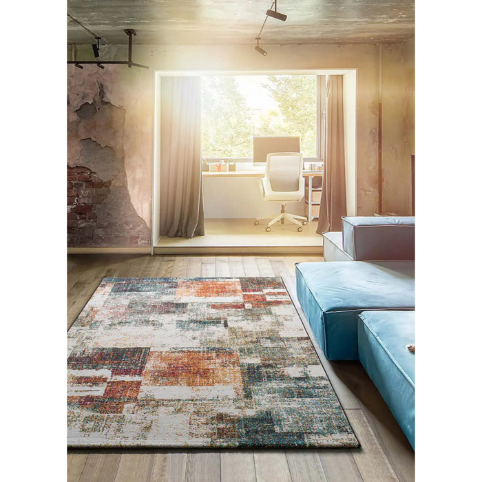 PANDORA Alfombra abstracta de pelo corto multicolor, varias medidas disponibles