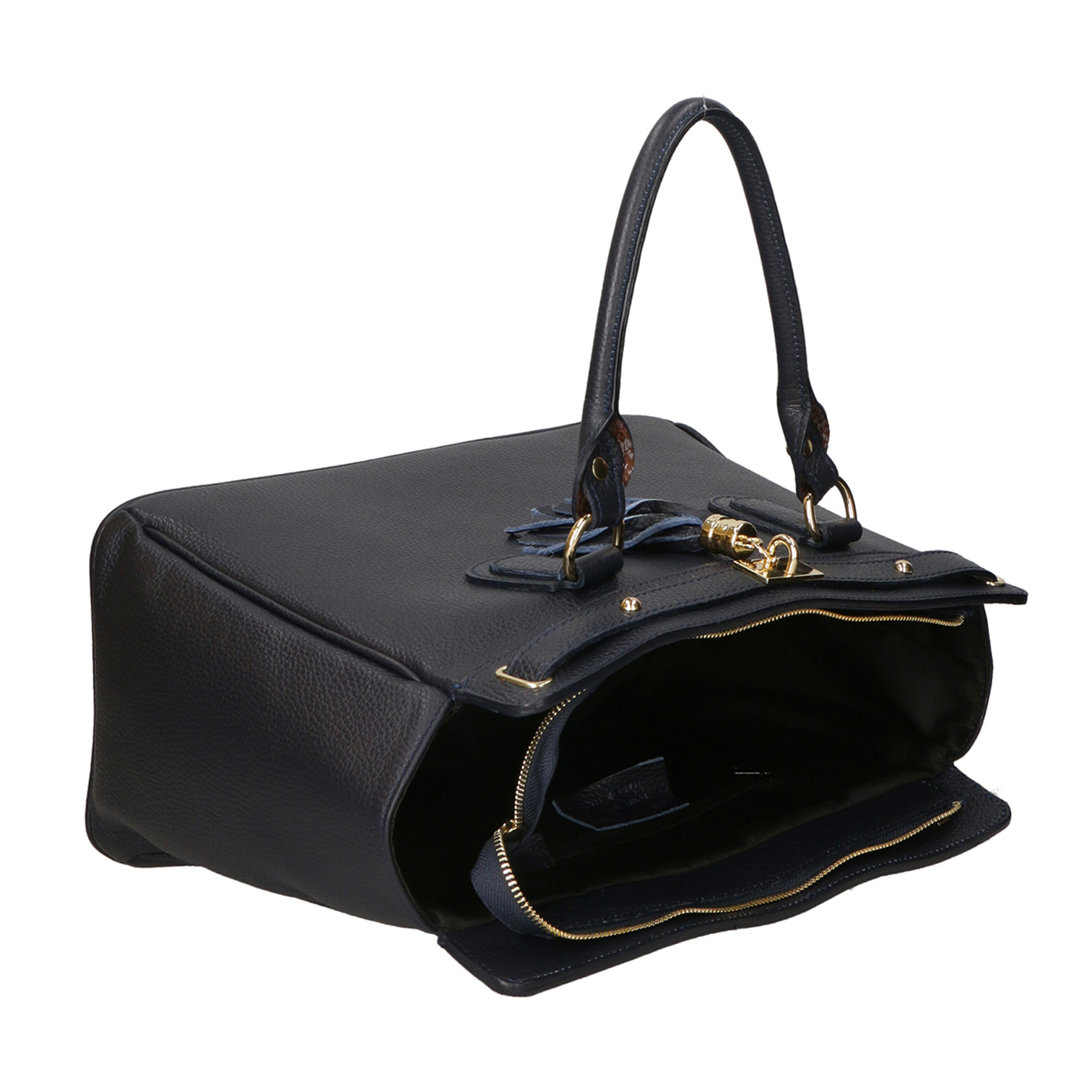 Borsa a mano da Donna Elena in Vera Pelle Made in Italy 28x37x18 cm