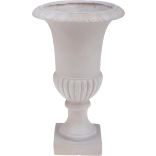 Vaso Impero. Misure 25X25X42H Cm - Pezzi 1 - 25X42X25cm - Colore: Bianco - Bianchi Dino - Decori Casa E Complementi