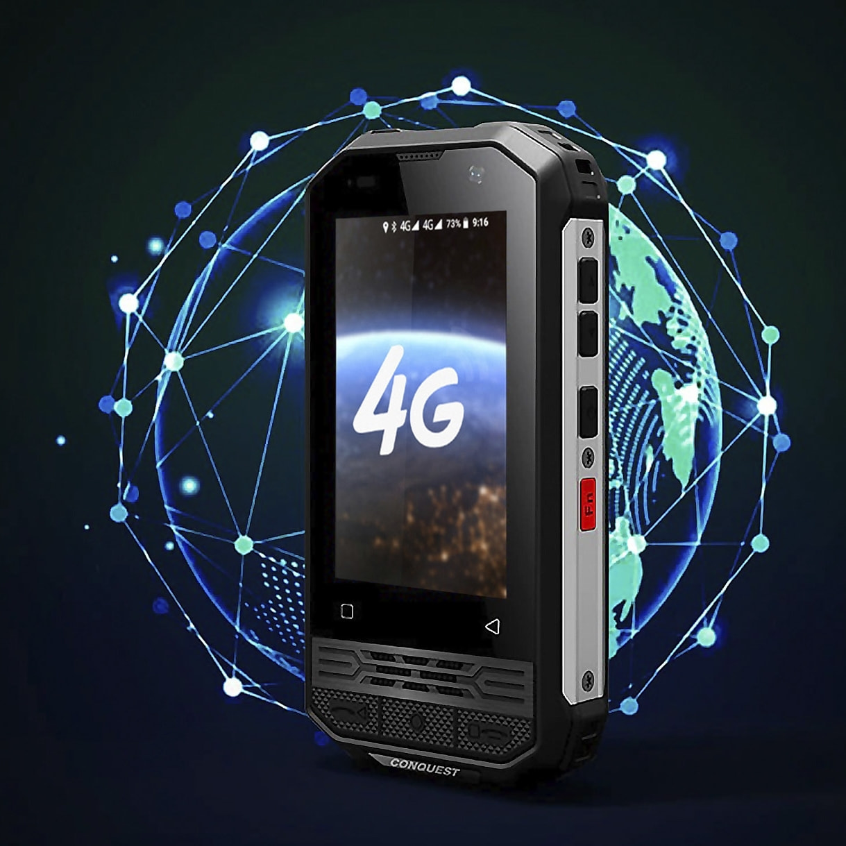 DAM Smartphone  Mini Rugged F2+ 4G, Android 12, 6GB RAM + 128GB. schermo da 3''. 16mpx + 8mpx. GPS. IP68 3 LIVELLI DI PROVA (Anticaduta, Polvere, Acqua). Walkie-talkie Zello. 5,9x2,2x11,8 cm. Colore nero
