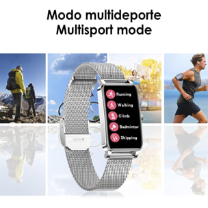 Smartwatch deportivo especial femenino ZX19. 12 modos deportivos, monitor cardiaco, O2 en sangre y de tensión.