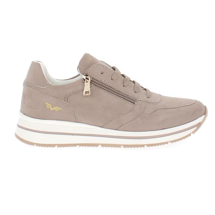 Armata di Mare Scarpe Donna Sneakers Casual con Zip Laterale AMD SS31H07 Taupe