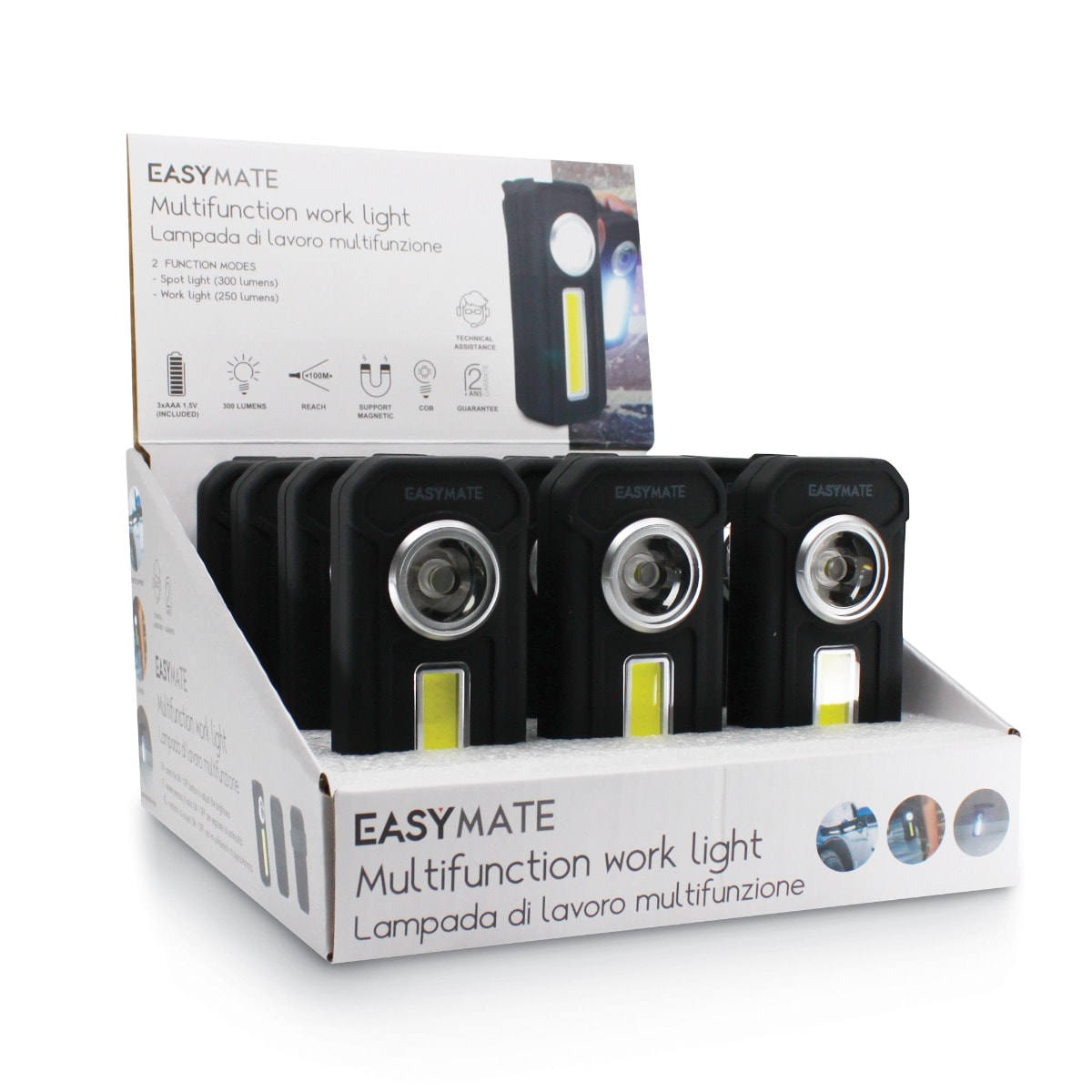 12 Lampes de poche multifonctions pour travail mains libres - Easymate