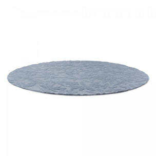 Tapis rond fait main en laine motif floral ALTA