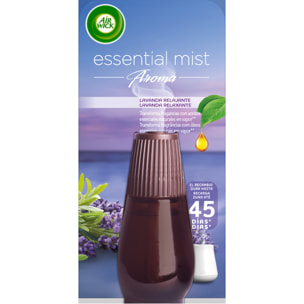 Air Wick Essential Mist - Ambientador difusor aceites esenciales para casa con aroma a Lavanda - Recambio