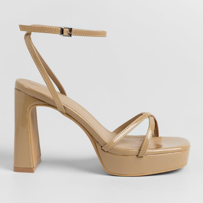 Sandalias de tacón - Greta Nude - 11 cm