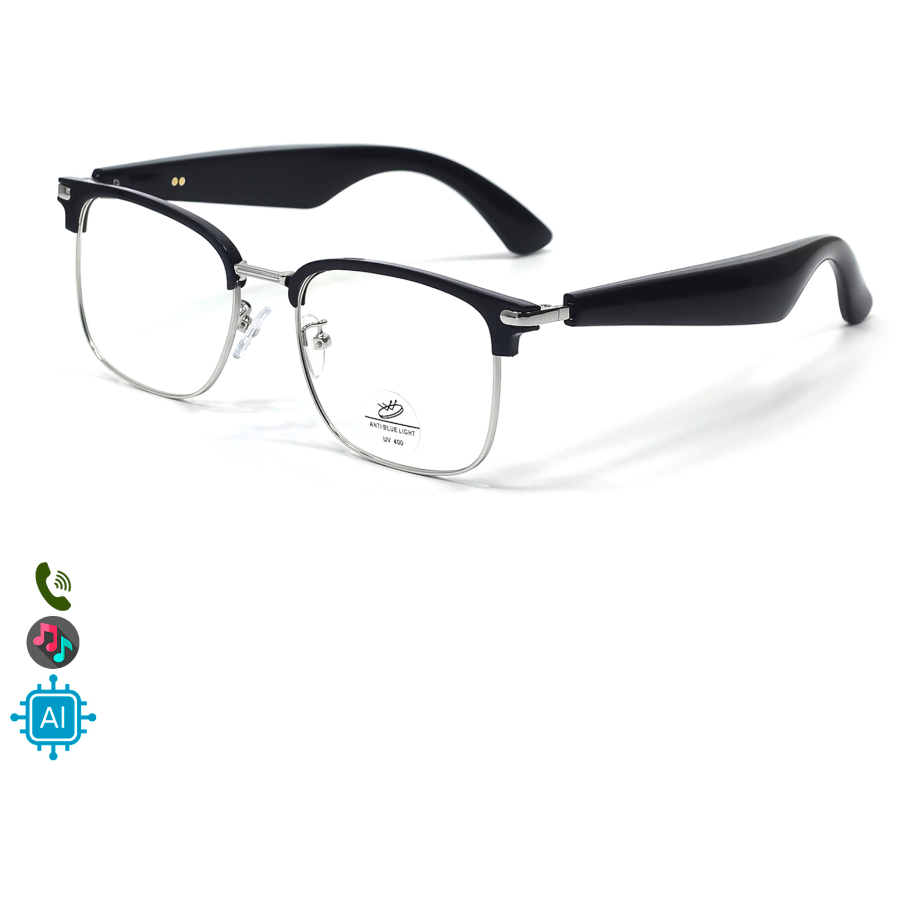 Gafas AI GY-600, traducción de +100 idiomas, asistente inteligente y reproducción de música.