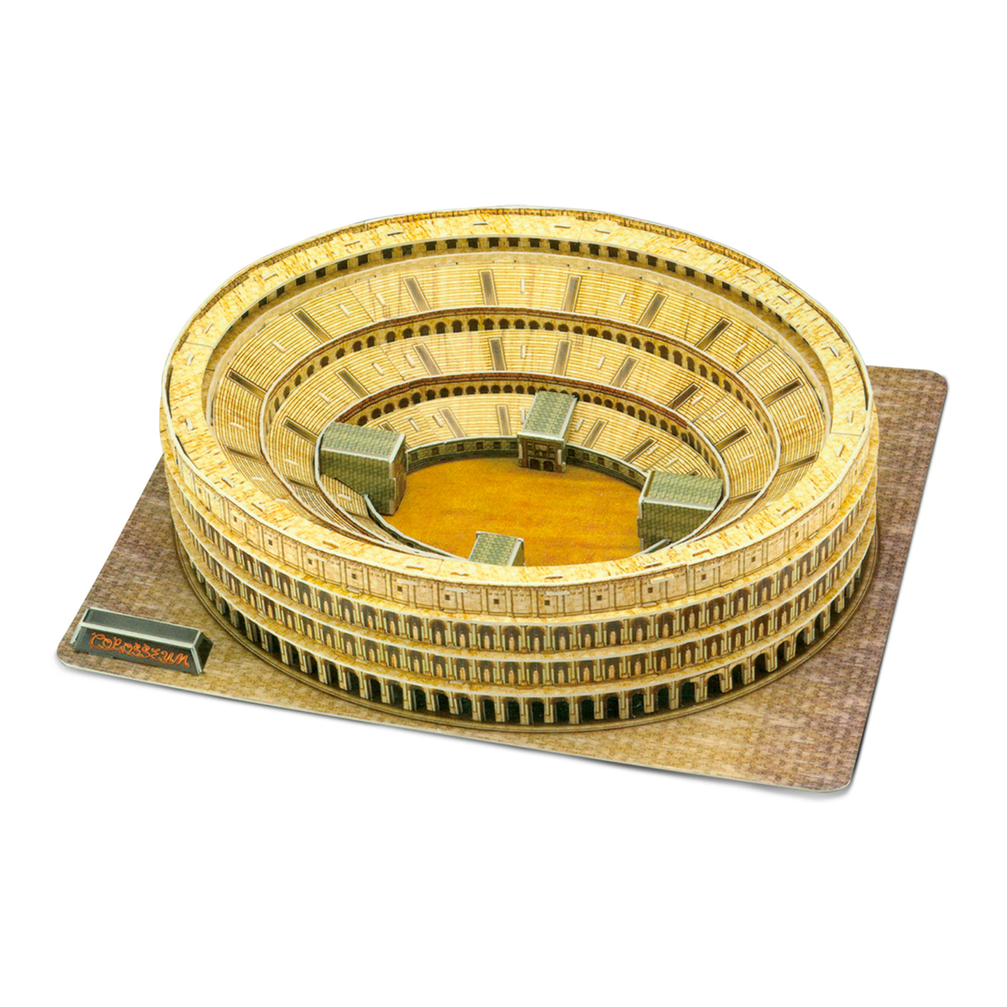 Puzle 3D de cartón del Coliseo en Roma. 84 piezas.