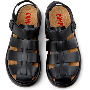 Sandalias - CAMPER Pelotas Flota Sandal - Negro - Cuero liso