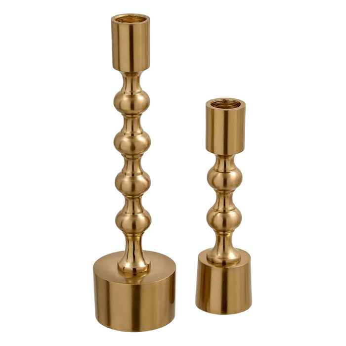 Lot de 2 bougeoirs Tao H.23,5cm