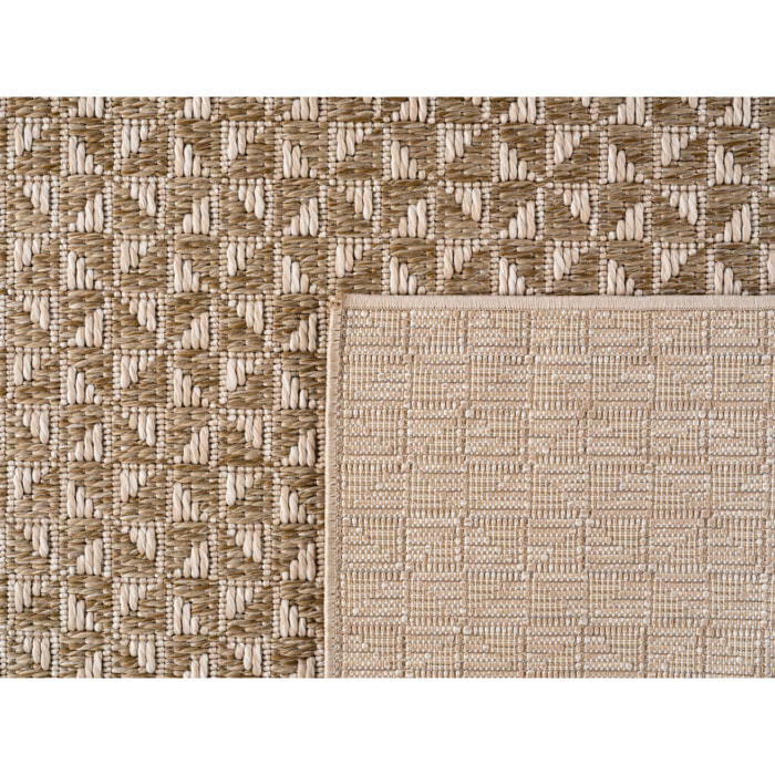 NEREA - Tapis intérieur/extérieur beige, design moderne