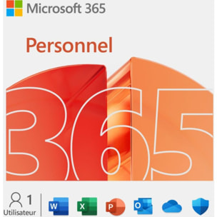Logiciel de bureautique MICROSOFT 365 Personnel 12 mois 2025