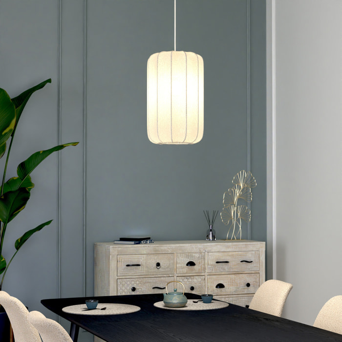 Suspension "Tobie" coton blanc D25cm