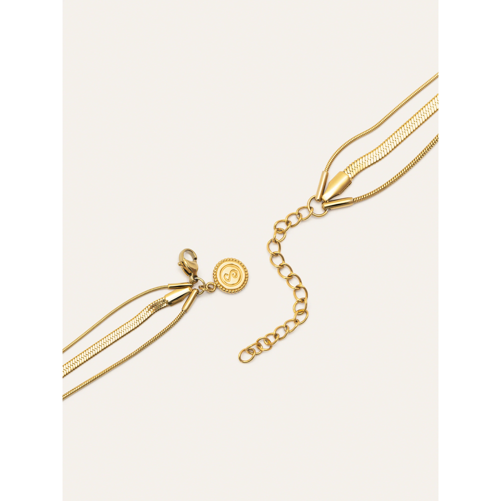 Collar Maat Acero Baño Oro