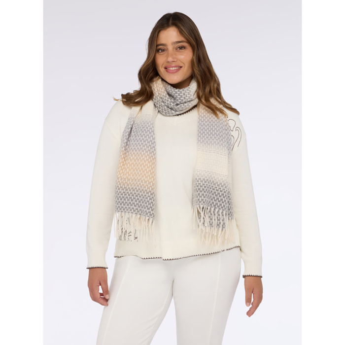 Fiorella Rubino - Sciarpa con frange - Grigio
