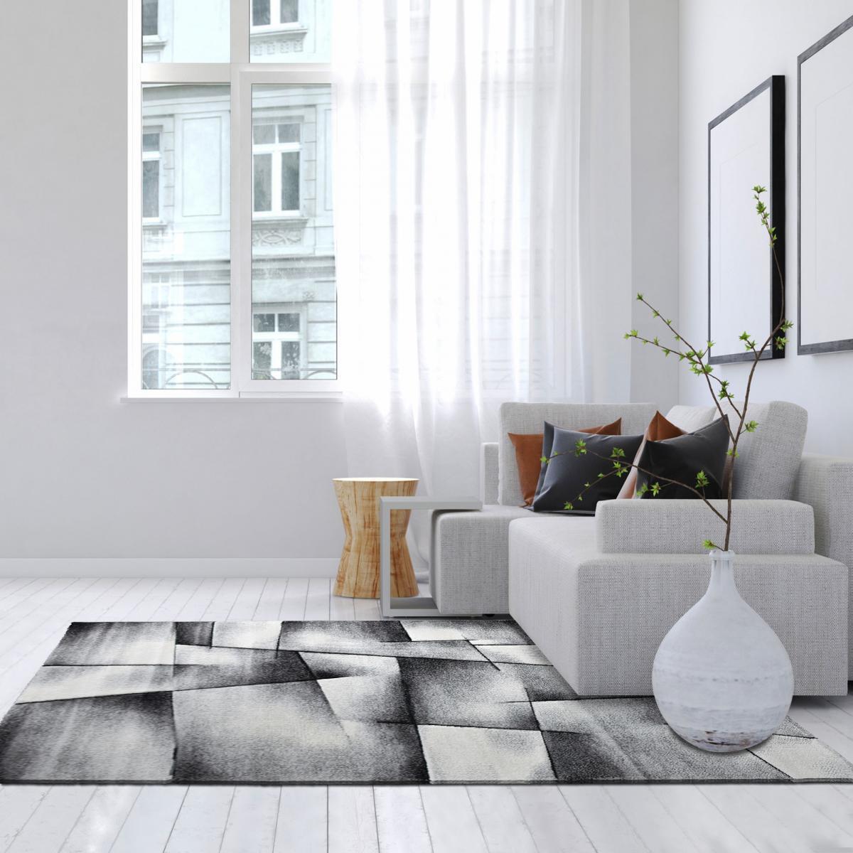 Tapis salon BRILLANCE RAHITE en polypropylène doux et soyeux