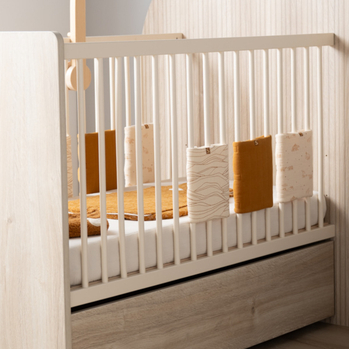 Protections de barreaux de lit en coton