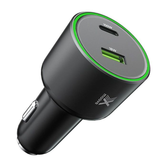 Chargeur allume-cigare XMOOVE 100W USB-A et USB-C