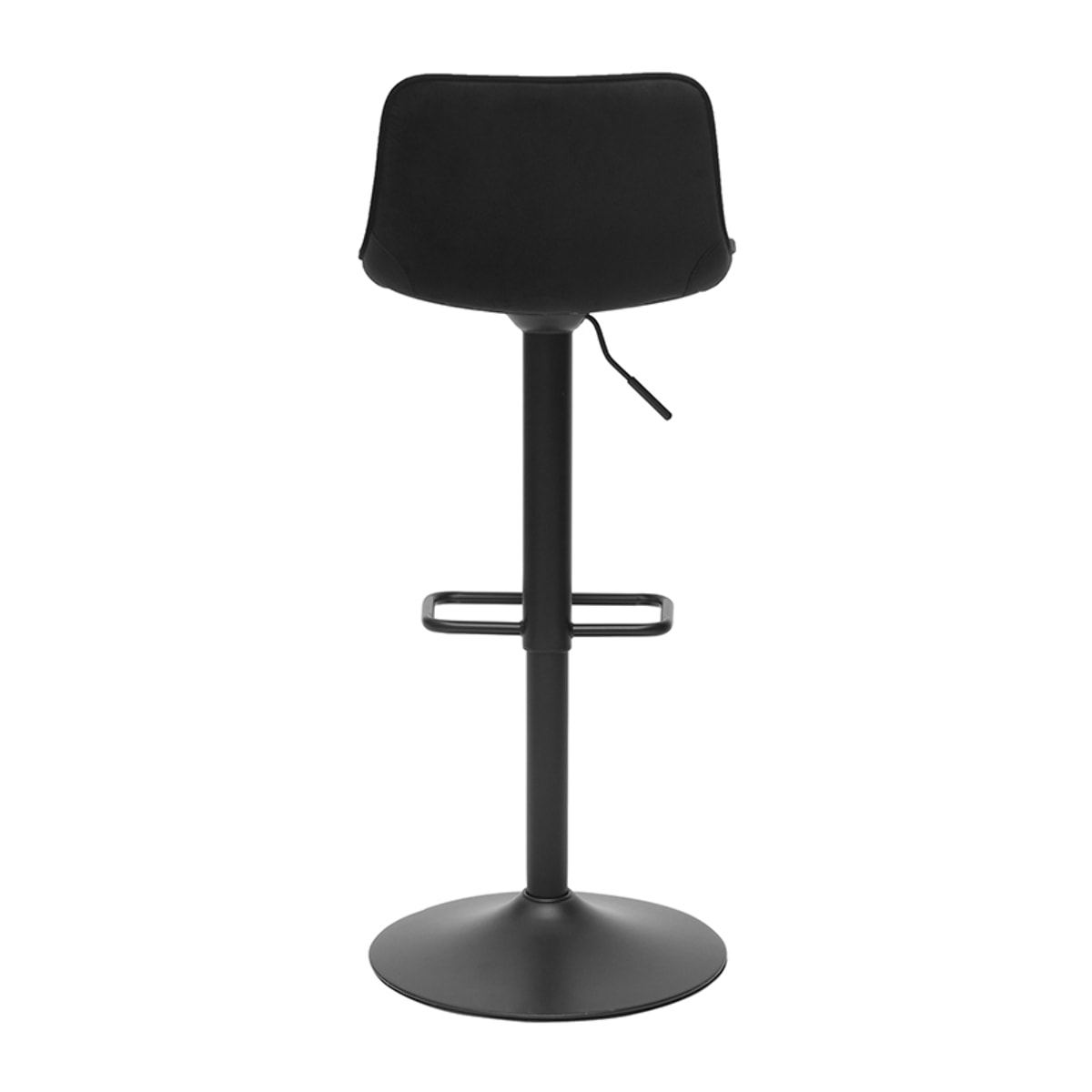Tabourets de bar réglables pivotants 360° noirs en tissu velours et métal (lot de 2) BOOST