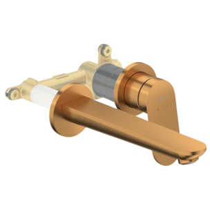 Mitigeur lavabo encastré DURAVIT Wave bronze brossé + corps encastré