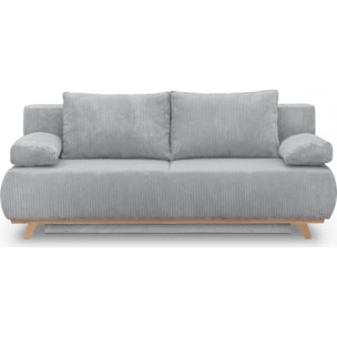 Canapé convertible 3 places en velours côtelé - LARIA