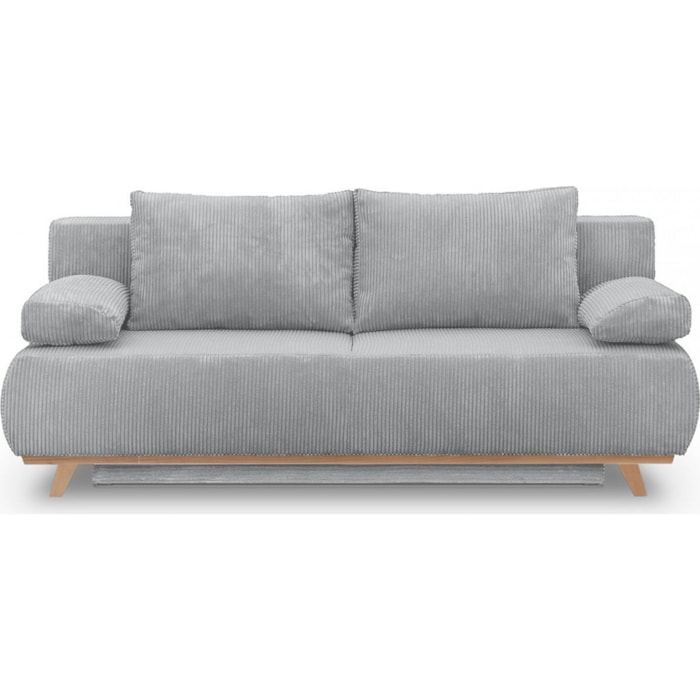 Canapé convertible 3 places en velours côtelé - LARIA