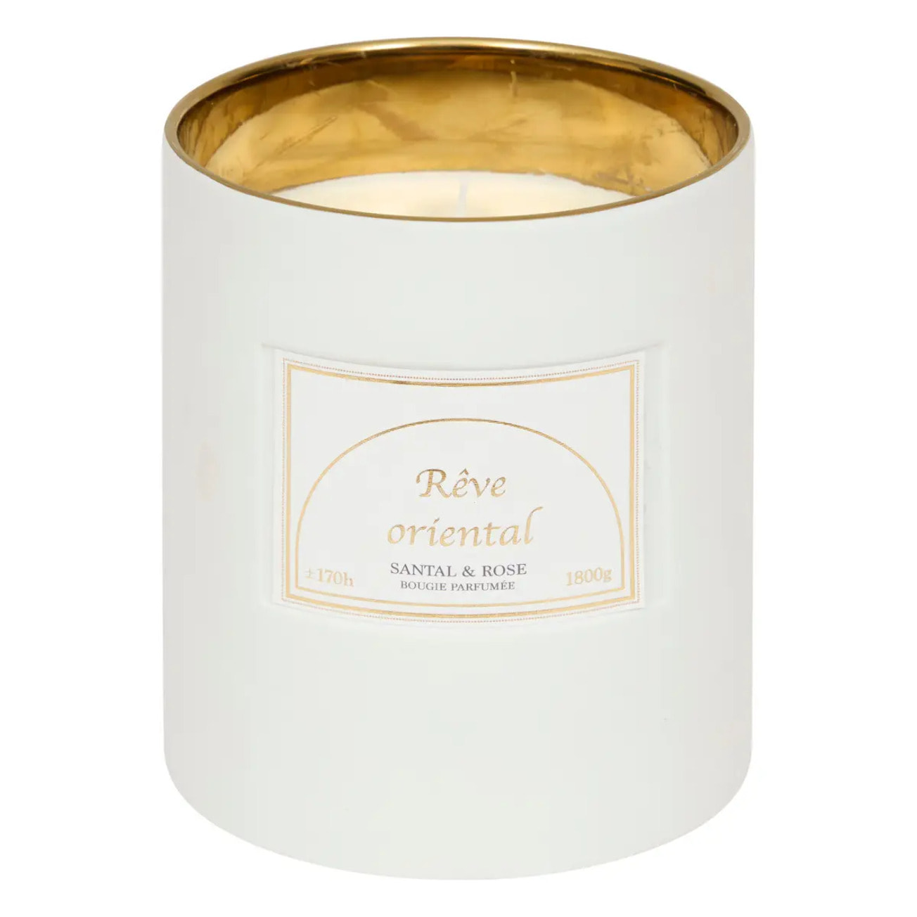 Bougie parfumée Lucia 1800g pot céramique santal