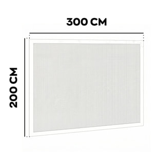 Telo zanzariera per gazebo da giardino. Zanzariera con velcro. 300X200H cm Blu