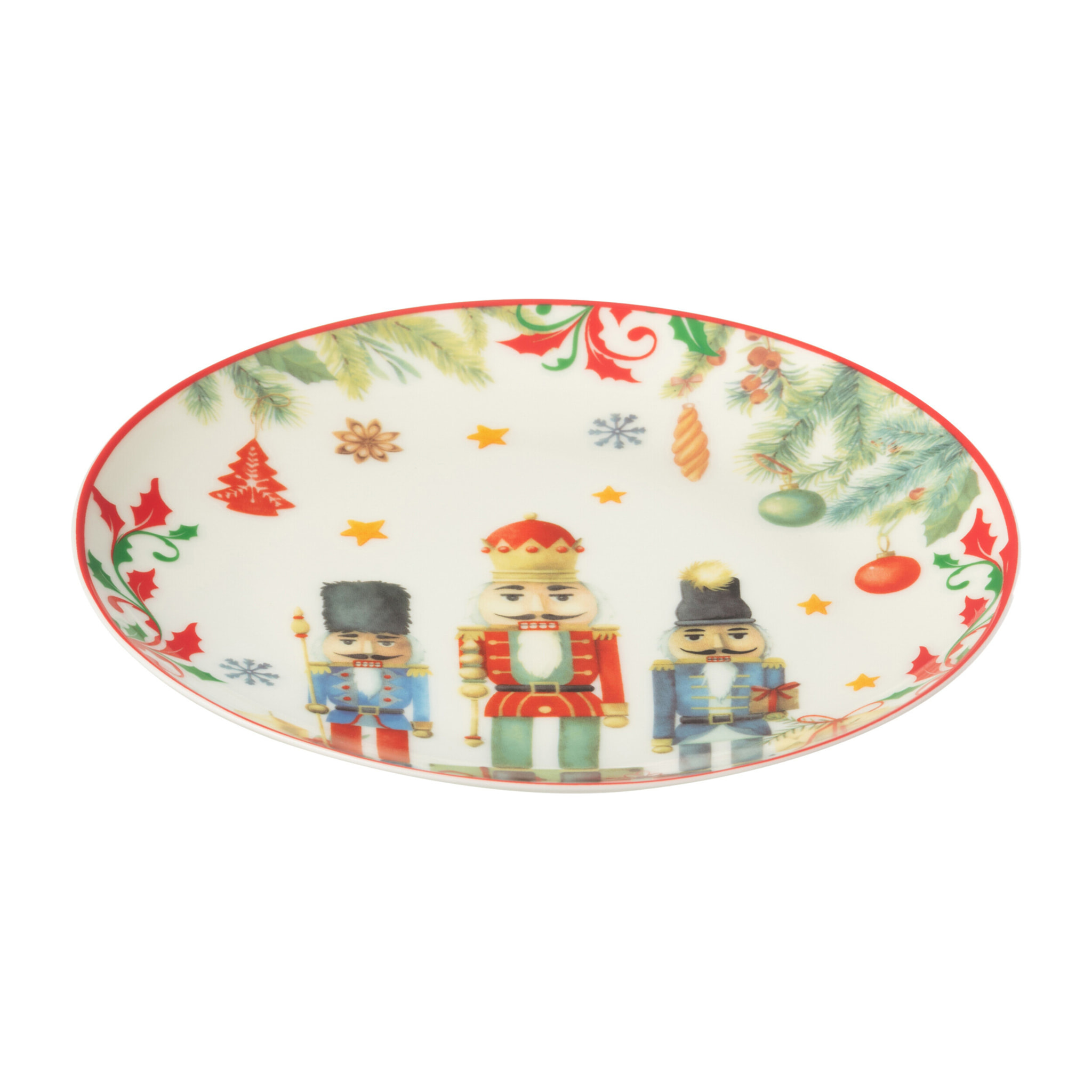 J-Line assiette Rond Casse-Noisette - céramique - blanc - small - boîte cadeau