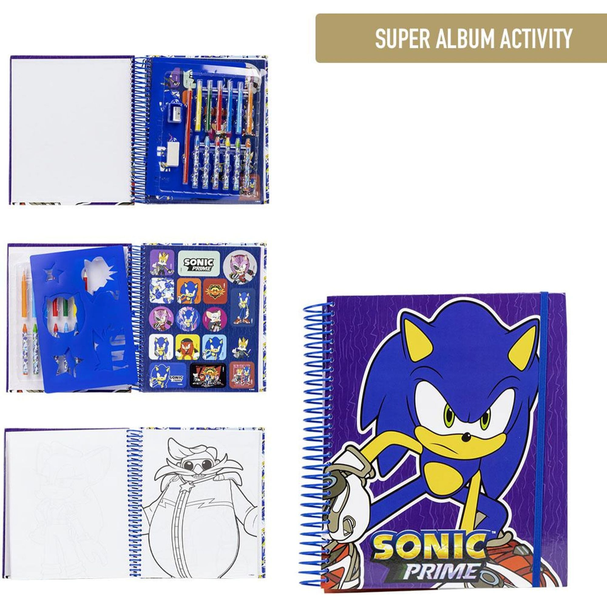 Album Actividades Coloreable Sonic Prime
