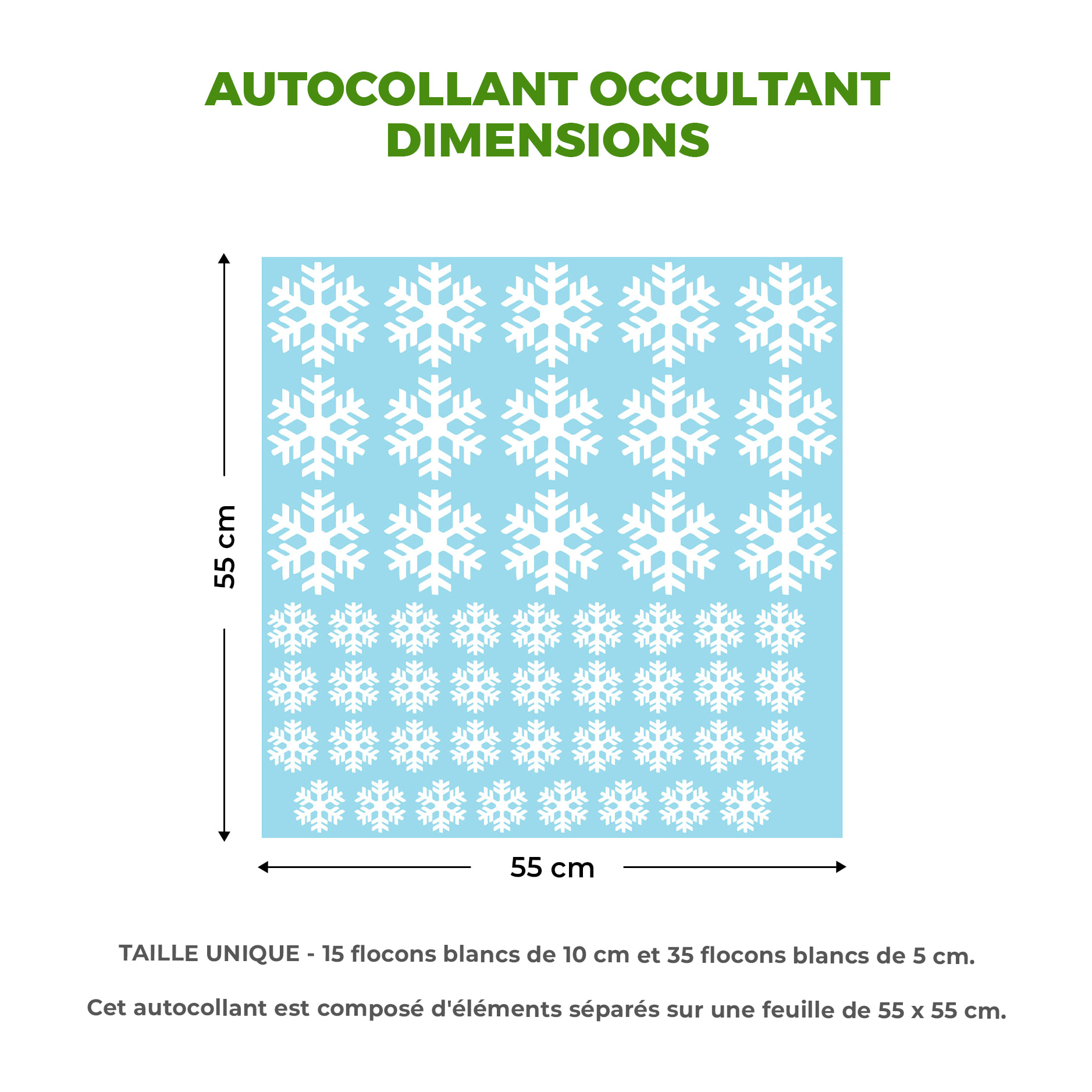 50 Stickers électrostatiques flocons - Autocollants adhésifs fenêtres noël - décoration fêtes