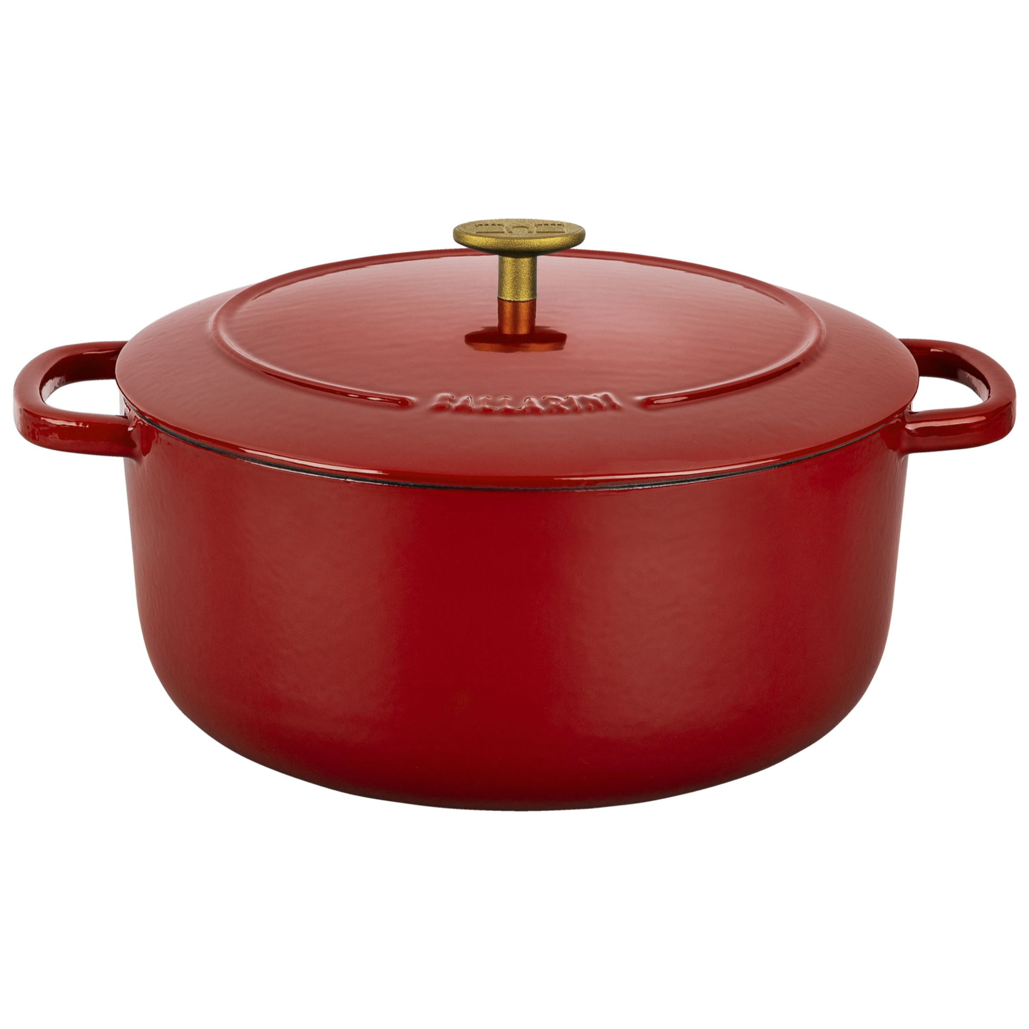 Cocotte en fonte 37 cm, Ovale, Rouge