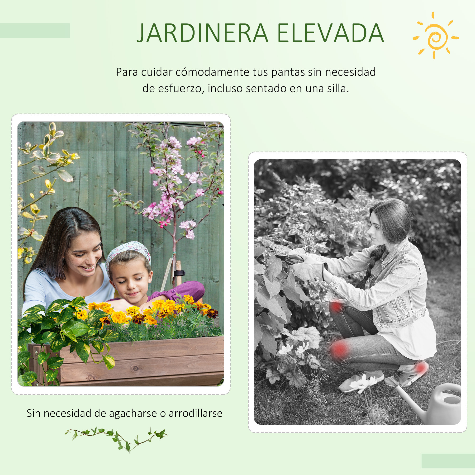 Jardinera con Enrejado de Madera Maciza Plantas Flores Trepaderas al Aire Libre