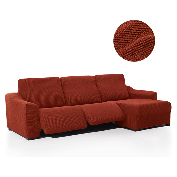 Funda para Chaise Longue derecha (visto de frente ) brazo largo SÚPER ELÁSTICA con RELAX modelo HELENA