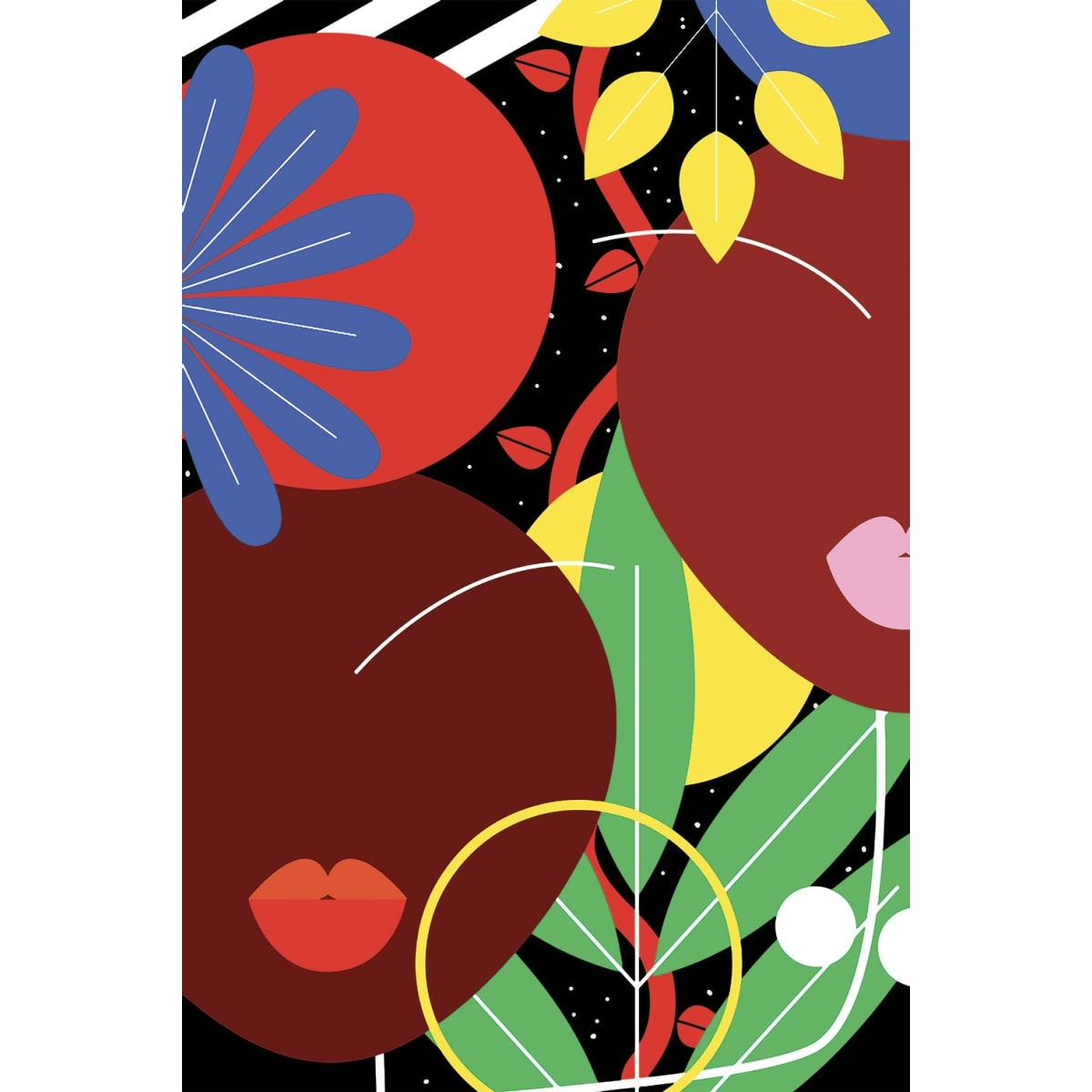 Tableau collage french kiss Tableau plexiglas