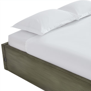 Lit coffre en velours côtelé - HANDY