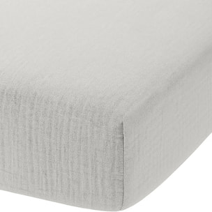 Drap housse - bonnet:30cm - 100% gaze de coton nuage