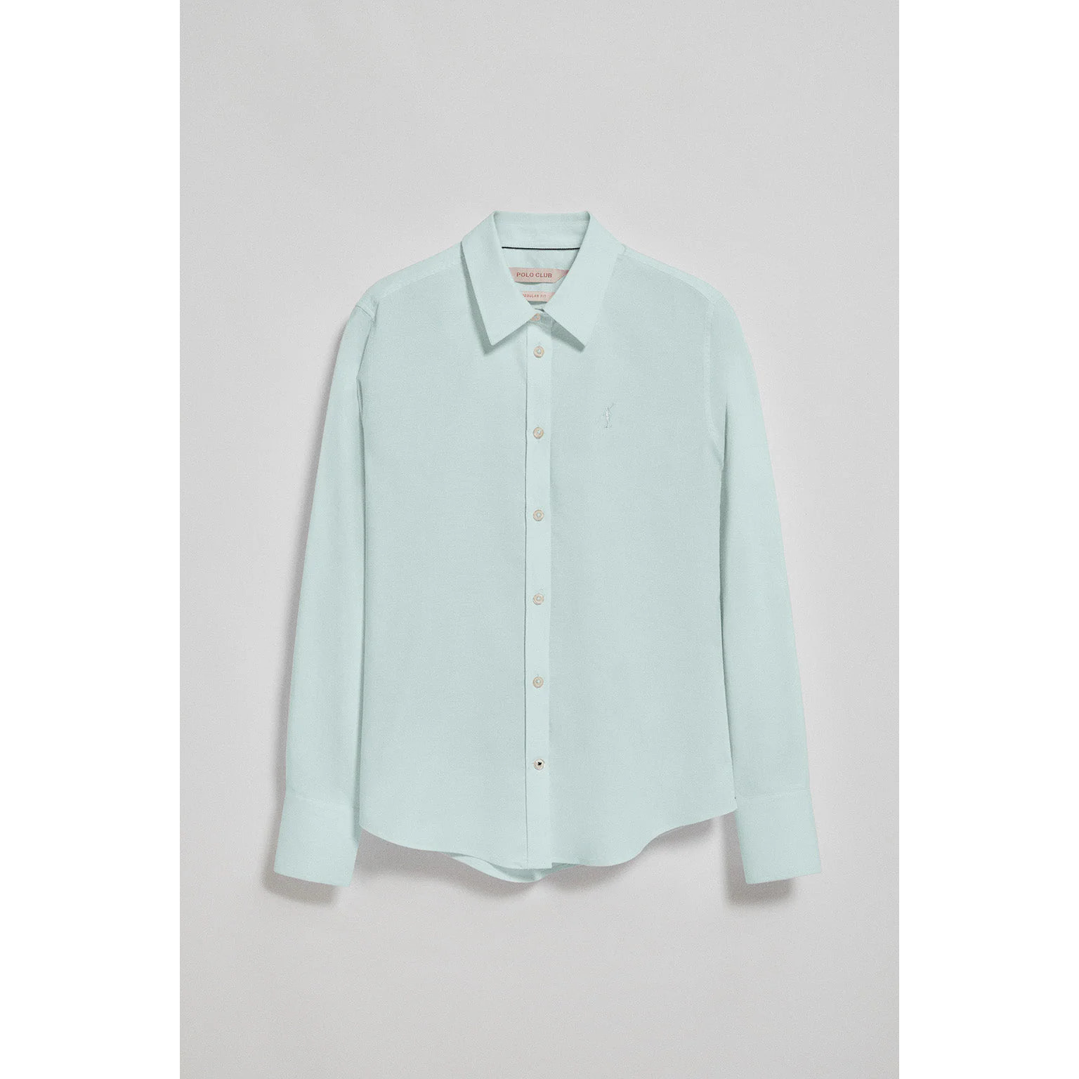 Camisa Oxford Regular fit color aguamarina con logo Rigby Go
